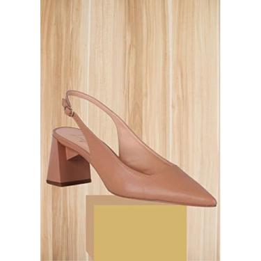 Imagem de Scarpin Salto Médio Geométrico Rosê Luiza Barcelos