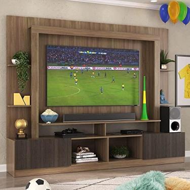 Imagem de Rack Estante com Painel Tv 65" e 2 portas Catar Multimóveis Br3395 Madeirado/tenerife