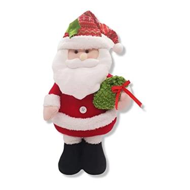 Imagem de Papai Noel Grande Natal 47x44 Cm Boneco Tecido Luxo Enfeite