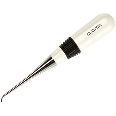 Imagem de Clover Furador curvo 4880 para costura, branco/prata