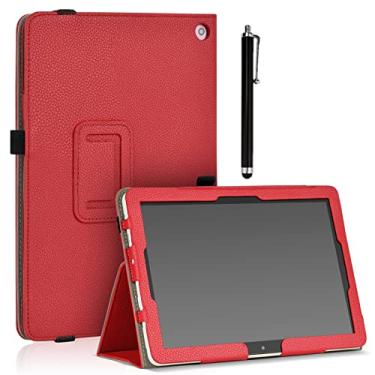 Imagem de Capa com alça de mão para Kindle Fire 7 de 12ª geração lançado em 2022, capa durável resistente a arranhões e à água com função automática de hibernação e caneta Stylus