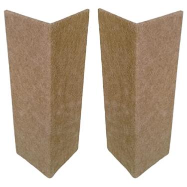 Imagem de Arranhador para Gatos de canto Sofá Gatto Karino - Kit 2un Carpete (Bege Castor, 50 cm)