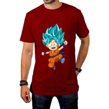 Camiseta Camisa Goku Deus Super Saiyajin Vermelho Dragon