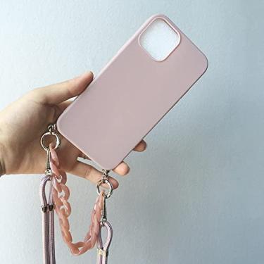 Imagem de Colar Crossbody Colar Cadeia De Mármore Case Para Samsung Galaxy S21 Ultra Plus S20 FE S10 S22 S 22 5G S9 S8 Soft Tpu Capa Traseira, Rosa Rosa w CL, Para S21