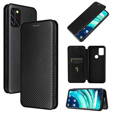Imagem de For for UMIDIGI A9 Pro Carbon Fiber Texture Horizontal Flip TPU + PC + PU Leather Case with Card Slot