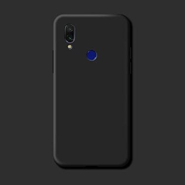 Imagem de Capa macia de silicone doce para Xiaomi Redmi Note 5 6 7 8 8T Pro 5A 6A 7A 8A S2 GO K20 Capa colorida sólida fosca, preta, para Redmi 8