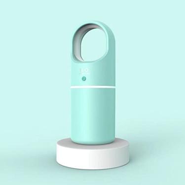 Imagem de REJOON umidificador portátil umidificador difusor de aroma de óleo essencial 450ml USB para quarto carro em casa com luz noturna colorida mini umidificador de mesa rosa (cor: verde)