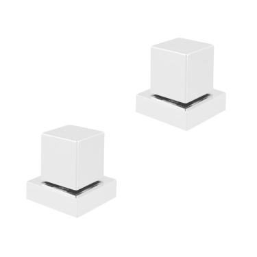 Imagem de Kit C/02 Acabamentos Em ABS Quadrado Cromado Para Registro padrão Deca