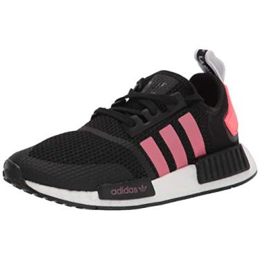 Imagem de adidas Originals Tênis de corrida masculino NMD_R1 com cadarço - preto, rosa, Preto/rosa sinal/branco, 6