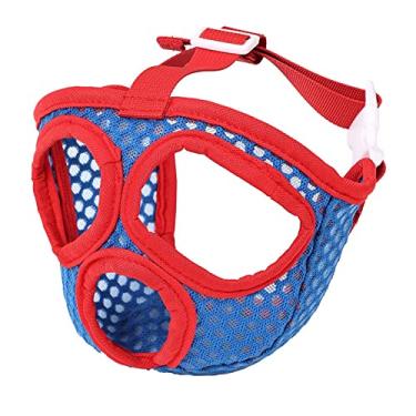 Imagem de WeiLaiKeQi Focinho de cachorro malha boca capa anti protetor anti queda respirável máscara de cachorro macio focinheira para cachorro para, 38cm x 64cm
