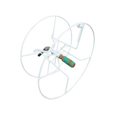 Imagem de Enrolador De Mangueira Com Engate Rapido Para Jardim - Cor: Branco