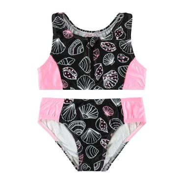 Imagem de Biquíni Infantil Menina Malwee 2Pçs Conchas do Mar Preto 101543