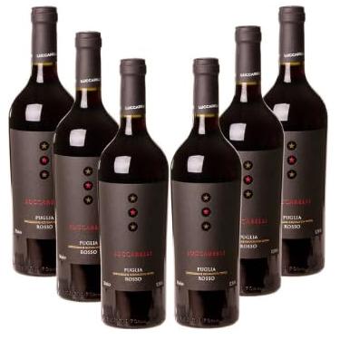Imagem de Caixa Vinho Tinto Português Luccarelli Rosso Puglia IGP - 6 unidades