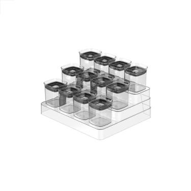 Imagem de Ou Organizador de Temperos Multinível 13 Peças Transparente Linha Block