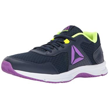 Imagem de Reebok Tênis de corrida feminino Express Runner, Coll. Azul-marinho/Amarelo Solar/Violeta Vicioso/Branco, 35