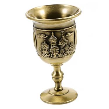 Imagem de OFFSCH copo de vinho de metal antigo cálice de vinho retrô recipiente medieval para beber taças de vinho copos de uísque copo de licor decorativo copo de vinho europeu delicado decorar