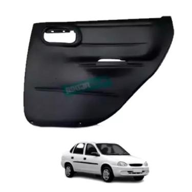 Imagem de FORRO PORTA PRETO TRASEIRA DIREITO CORSA 4 PORTAS SEDAN CLASSIC 96 A 2016 HATCH 96 A 2002 MANUAL E ELETRICO