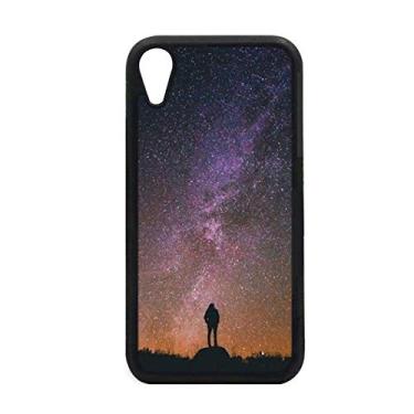 Imagem de Capa para iPhone XR Night Sky Stars Milky Way Outline para proteção de telefone Apple