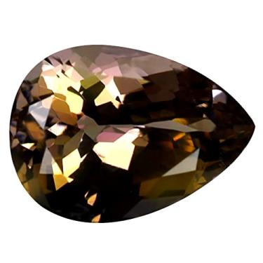 Imagem de 2,75 ct Certificado AIG em forma de pera (10 x 7 mm) Tanzanita amarela não aquecida pedra preciosa solta natural, Large, pedra preciosa, Tanzanita