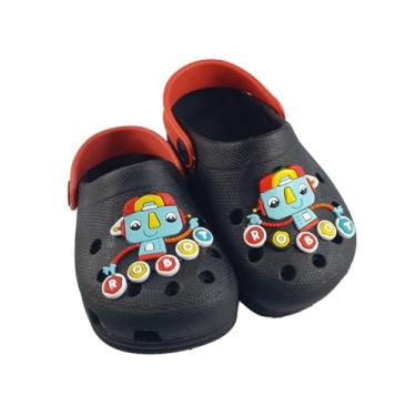Imagem de Sandália Babuche Infantil Masculina Chinelo (Sandália Babuche Chinelo Infantil Preto Robot, BR, Criança de 4 a 8 anos, Numérico, 31)
