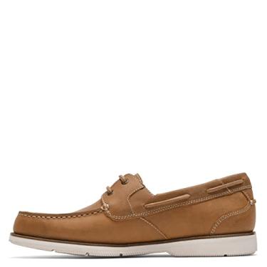 Imagem de ROCKPORT(ロックポート) Mocassim Masculino Sapatos Casuais, Marrom sudan, 8.5