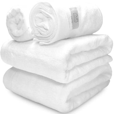 Imagem de Jogo de Banho Gigante Banhão Buddemeyer Dual Air 100% Algodão 4 peças Toalha Alta Absorção Macia Grossa (Branco 1011)