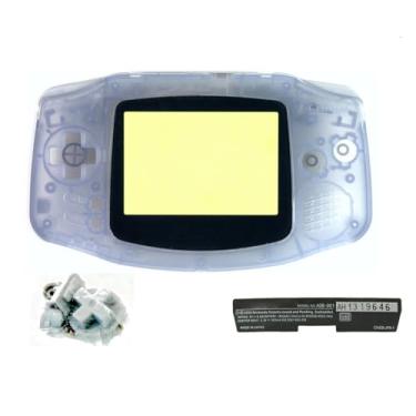 Imagem de CHICHIYANG Peça sobressalente para console de jogos azul transparente para Nintendo Game Boy Advance Substituir
