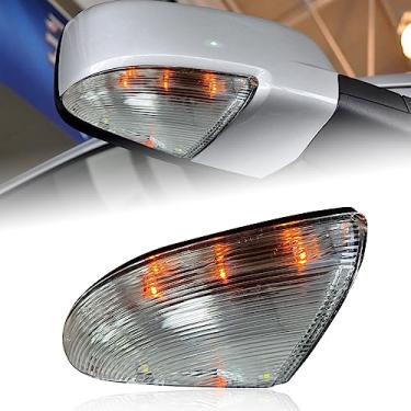 Imagem de CZShiYue Substituição da luz indicadora de seta do espelho retrovisor do carro para Dodge Ram 1500 2009-2018/ RAM 2500 3500 2010-2018 68064949AA 68064948AA, esquerda e direita (lente de capa