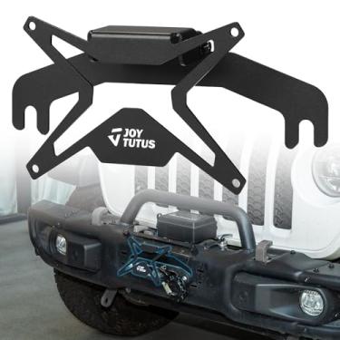 Imagem de JOYTUTUS Suporte universal para placa de licença flip-up para 25.4 cm Hawse Fairlead, suporte de placa de licença compatível com caminhonete off-road carro RV para-choque guincho Hawse Fairlead Front