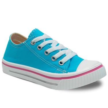 Imagem de Tenis Infantil Casual Nº 25 ao 34 Moda Star Feminino Menina Escolar 11.118 (Turquesa, BR, Criança de 4 a 8 anos, Numérico, 30)