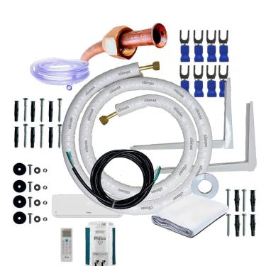 Imagem de Kit Ar Condicionado Split Inverter Philco 30000 Btus 1/4 x 5/8 Completo 5 Metros Com Suporte De 500 MM