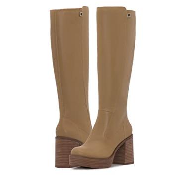 Imagem de Lucky Brand Bota de cano alto feminina Odillie plataforma moderna, Desgast, 40