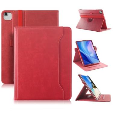 Imagem de DINGGUAGUA Capa compatível com Apple iPad Air de 11 polegadas (M2) 2024/iPad Air 4/5th 2020/2022 11 polegadas capa de negócios de couro PU para iPad Air5/Air4/Pro 360 capas giratórias