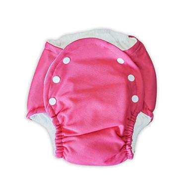 Imagem de Fralda Ecológica e de Piscina Pano Reutilizável Infantil 2 em 1 com Absorvente 1 à 3 Anos Pink