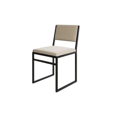 Imagem de cadeira isa veludo bege e preta