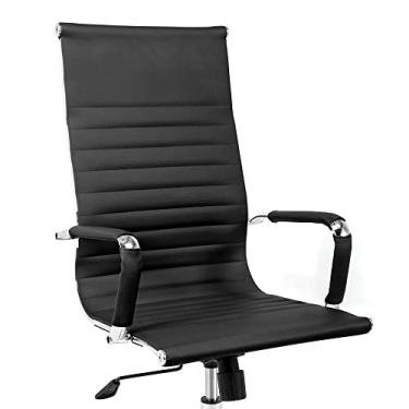 Imagem de Cadeira Charles Eames Presidente Esteirinha Estofada Preta