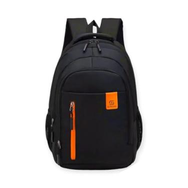 Imagem de Mochila Masculina Escolar Reforçada Trabalho Fashion QL-098 (Laranja)