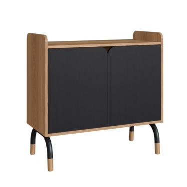 Imagem de Armário de Escritório Flexus 2 PT Hanover e Preto