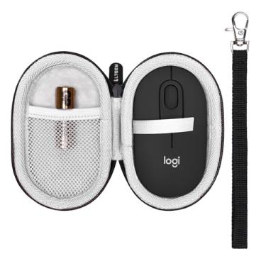 Imagem de LTGEM Capa compatível com Logitech POP & Pebble Mouse 2 M350s/M350/M355/M340/i345 mouse Bluetooth sem fio, preto + cinza