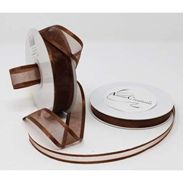 Imagem de Chocolate Organza Ribbon With Satin Edge-25 Yards X 3.8cm