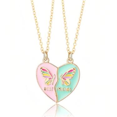 Imagem de Lezmoii Colar da Amizade para Melhor Amigo Combinando Unicórnio Magnético Sereia BFF Colar para 2 Meninas Presentes de Amizade, 19.7 inches, Metal, Sem Pedra Preciosa