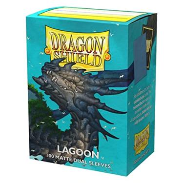Imagem de Dragon Shield Card Sleeves – Matte Dual Lagoon Standard Size 100CT - MGT Card Sleeves are Smooth & Tough - Compatible with Pokemon, Yugioh, & Magic The Gathering Card Sleeves