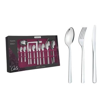 Imagem de Faqueiro Oslo em Aço Inox com Facas de Mesa Forjadas Acabamento Brilho 101 Peças Tramontina 66985/030