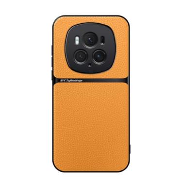 Imagem de Kepuch Capa para Honor Magic 6 Pro - Litchi Grano Case Placa de Metal Embutida - Pornográfico