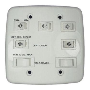 Imagem de Controle Para 2 Ventiladores De Teto 4x4 220v Com 3 Lâmpadas - REAMAR