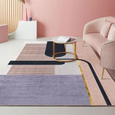 Imagem de Tapetes para sala de estar, rosa, quarto, cabeceira, tapete, luz, luxo, grande, área, sofá, cadeira, lateral, carpete, flanela, 10.200 x 300 cm, 78,7 x 118 pol.