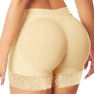 Imagem de Calcinha Short Modeladora Enchimento Levanta Aumenta Bumbum - MHR, Beg