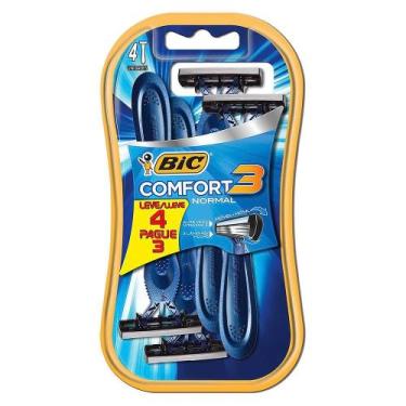 Imagem de Aparelho de Barbear Bic Comfort 3 Pele Normal Leve 4 Pague 3 Unidades