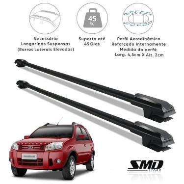 Imagem de Rack travessa de teto ford ecosport 2010 á 2012 preto preto especifico