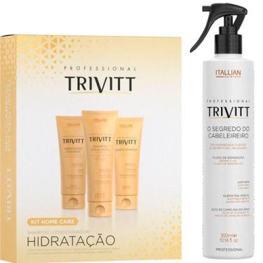 Imagem de Kit Trivitt 4pçs: Kit Home Care Hidratação + O Segredo Do Cabeleireiro